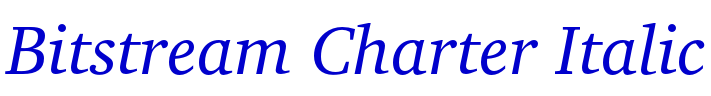 Bitstream Charter Italic Schriftart